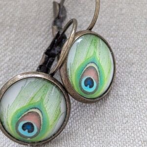 Peacock Feather Earrings